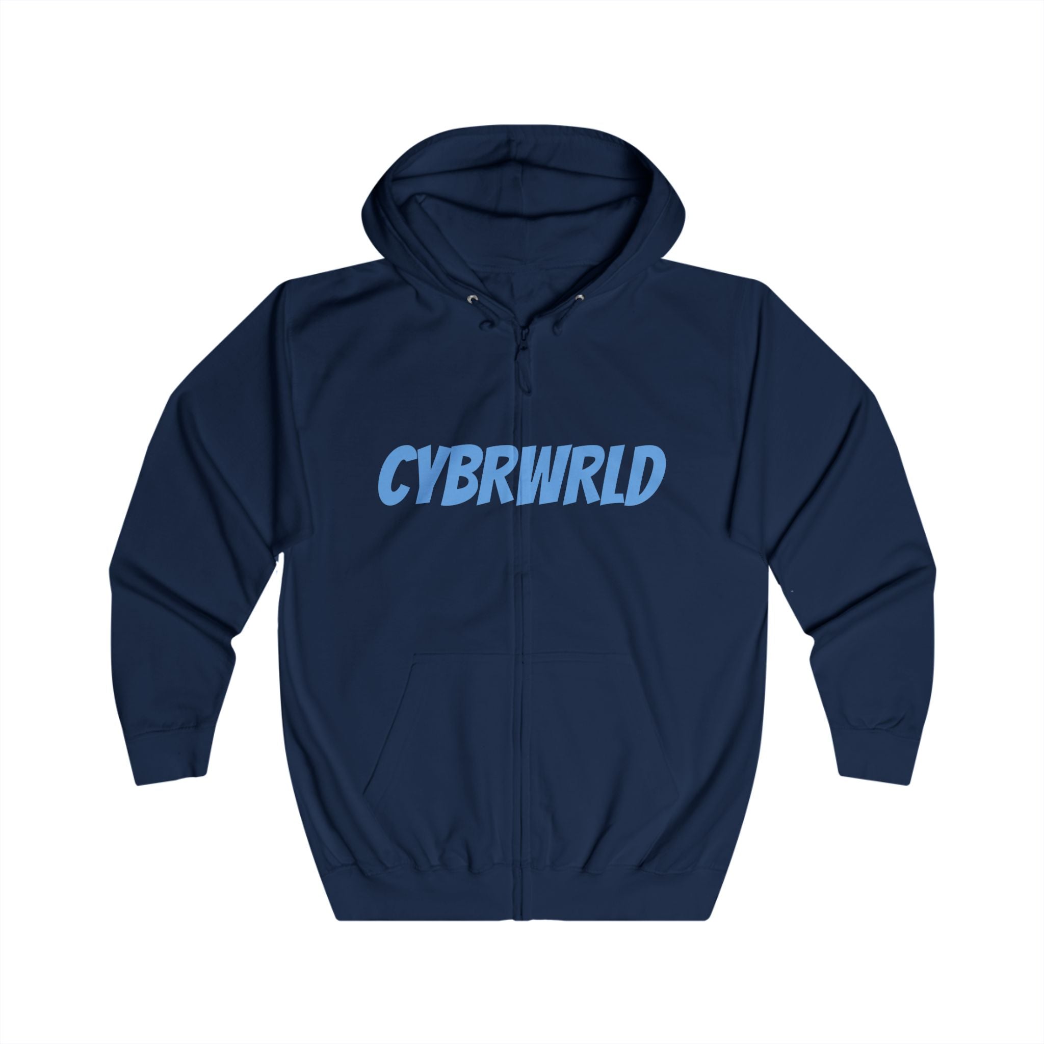 Cybrwrld Full Zip Hoodie-White Lightning