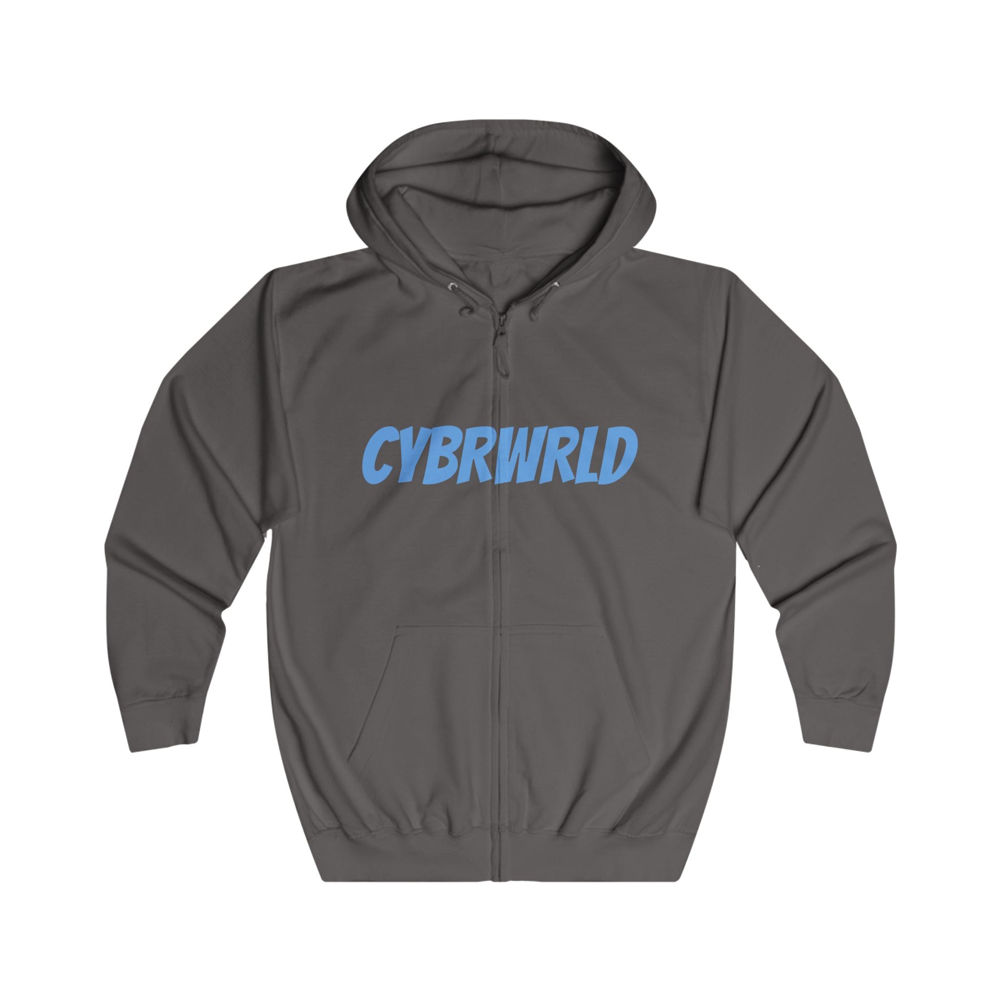 Cybrwrld Full Zip Hoodie-White Lightning