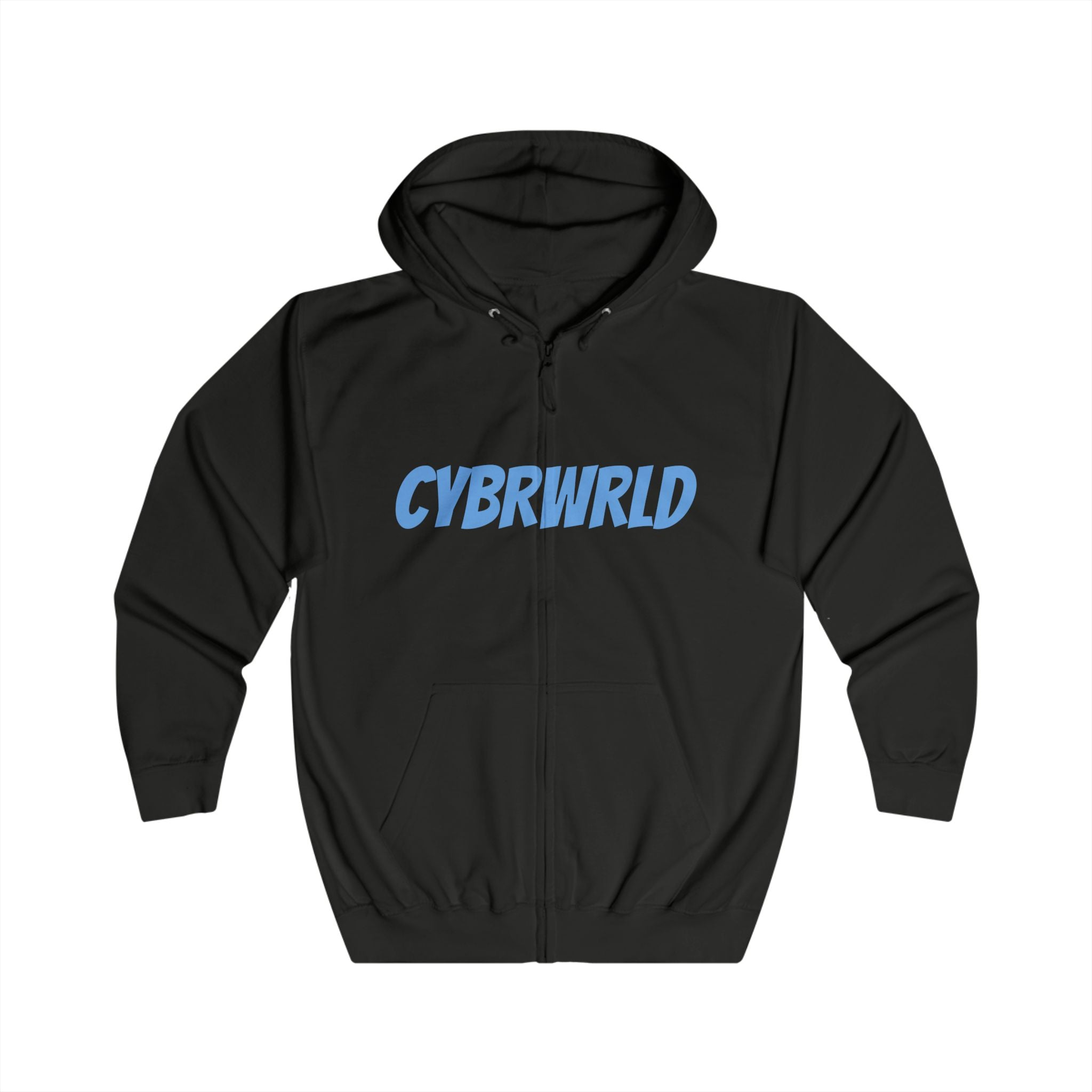 Cybrwrld Full Zip Hoodie-White Lightning